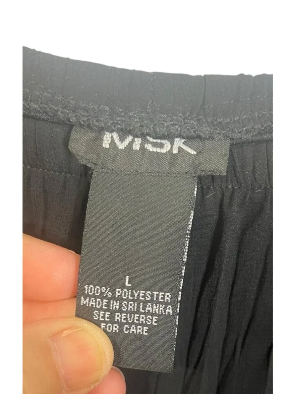 MSK Women's Size Large Black Gauzy Pleated Maxi Skirt READ DESCRIPTION
